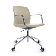 Кресло Riva Design Plaza-M FK004-B12 кожа светло-серая