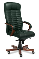 Кресло Multi Office Atlant A зеленая кожа