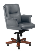 Кресло Steel Notable B кожа серый