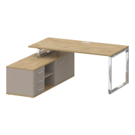 Стол руководителя Shift на опорной тумбе - греденции SK.SRG-180 (L) Стол руководителя Shift на опорной тумбе - греденции SK.SRG-180 (L)