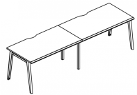 Стол письменный на металлокаркасе Alta MT МР Б1Б 024.02