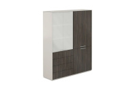 Шкаф для документов средний (стекло матовое) Atlas NZ-0301+NZ-0312.GS.BT  Шкаф для документов средний (стекло матовое) Atlas NZ-0301+NZ-0312.GS.BT