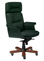 Кресло Steel Notable A зеленая кожа