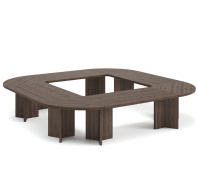 Стол для переговоров 360x360 Lava Табак