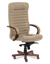 Кресло Multi Office Orion Wood A бежевая кожа Кресло Multi Office Orion Wood A бежевая кожа