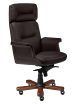 Кресло Steel Notable A коричневая кожа