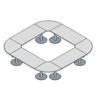 Стол переговоров круглый Skandi 380х380
