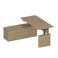 Стол руководителя на электроприводе на опорной тумбе левый ION ИН 1398 Стол руководителя на электроприводе на опорной тумбе левый ION ИН 1398