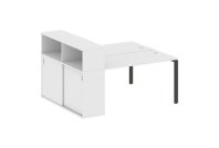 Рабочая станция 2 места Metal System Style с опорным шкафом-купе БП.РС-СШК-2.3 Рабочая станция 2 места Metal System Style с опорным шкафом-купе БП.РС-СШК-2.3