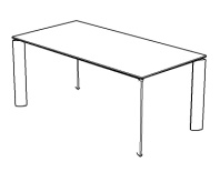 Стол руководителя Glassline 180х90х75 стекло без передней панели Стол руководителя Glassline 180х90х75 стекло без передней панели