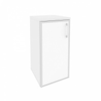 Шкаф низкий узкий левый Onix O.SU-3.2R(L) white/black