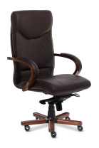 Кресло Multi Office Swing A коричневая кожа