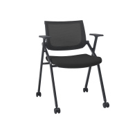 Стул CLIP EASY черный сетка на колесиках