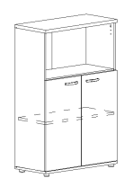 Шкаф средний полузакрытый А4 9363 