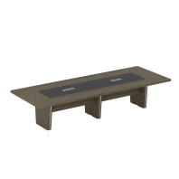 Стол для переговоров составной с кожаной вставкой Premium ПМ 126