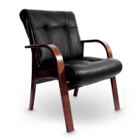 Кресло Multi-Office Paris D черная кожа