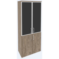 Шкаф высокий для документов Onix O.ST-1.2R white/black