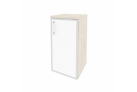 Onix O.SU-3.2R(R) white  Шкаф низкий узкий правый (1 низкий фасад стекло лакобель в раме)
