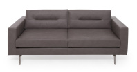 Диван 2-х местный TENO кожа темно-бежевый / полированные ножки Диван 2-х местный TENO кожа темно-бежевый / полированные ножки