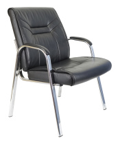 Кресло ZB-1001V черная экокожа