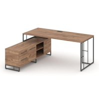 Стол руководителя на опорной тумбе Rift RF.SRT-24 (L)