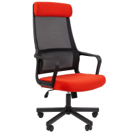 Кресло CHAIRMAN 590 сетка/ткань красное