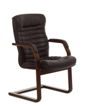 Стул Multi Office Orion Wood C коричневая кожа