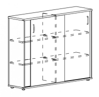 Шкаф-купе средний (для 2-х столов 60)