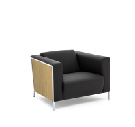 VISPO Wood Кресло, кожа дую светлый