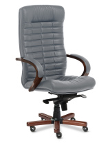 Кресло Multi Office Orion Wood A серая кожа Кресло Multi Office Orion Wood A серая кожа