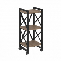 Шкаф стеллаж низкий Loft пенал на колесных опорах VR.L-MST.K-3.4 Шкаф стеллаж низкий Loft пенал на колесных опорах VR.L-MST.K-3.4