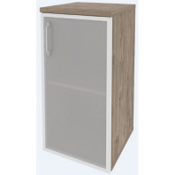 Шкаф пенал низкий для документов левый Onix O.SU-3.2R-R white/black