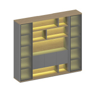 Шкаф комбинированный с подсветкой ION ИН 333 Шкаф комбинированный с подсветкой ION ИН 333