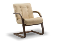 Кресло Оскар на полозьях, дерево экокожа 1 кат. Кресло Оскар на полозьях, дерево экокожа 1 кат.