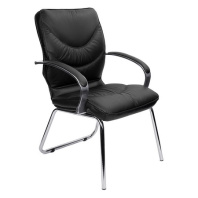 Кресло Multi-Office Leeds Chrome D черная кожа