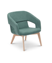 Кресло Atlantis с низкой спинкой на деревянных ножках в ткани 1 категории Кресло Atlantis с низкой спинкой на деревянных ножках в ткани 1 категории