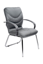 Кресло Multi-Office Leeds Chrome D серая кожа