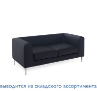 EVA UP Диван 2 местный иск.кожа черный EVA UP Диван 2 местный иск.кожа черный