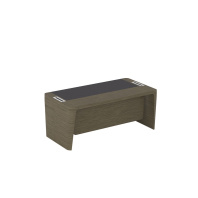 Стол руководителя с кожаным бюваром и фронтальной панелью Premium ПМ 144