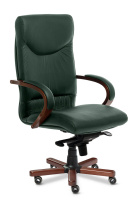 Кресло Multi Office Swing A зеленая кожа