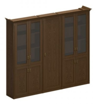 Шкаф высокий комбинированный Perseo ПС 346 ДМ  (2 для документов со стеклянными дверями + узкий для одежды) Шкаф высокий комбинированный Perseo ПС 346 ДМ  (2 для документов со стеклянными дверями + узкий для одежды)