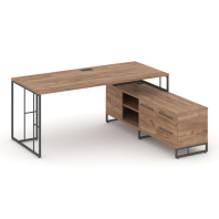 Стол руководителя на опорной тумбе Rift RF.SRT-24 (R)