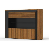 Шкаф для документов Status ET98.290058 шпон дерева + черный лак Шкаф для документов Status ET98.290058 шпон дерева + черный лак