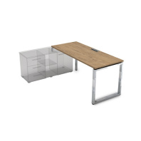 Стол рабочий Gloss Line прямолинейный три опоры НСТЛ-О.996 левый   Стол рабочий Gloss Line прямолинейный три опоры НСТЛ-О.996 левый