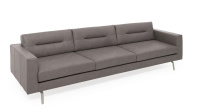 Диван 3-х местный TENO кожа темно-бежевый / полированные ножки Диван 3-х местный TENO кожа темно-бежевый / полированные ножки