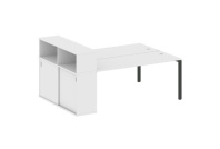 Рабочая станция 2 места Metal System Style с опорным шкафом-купе БП.РС-СШК-2.5 Рабочая станция 2 места Metal System Style с опорным шкафом-купе БП.РС-СШК-2.5