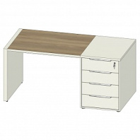 Стол с тумбой приставной Clifford CLF115  Стол с тумбой приставной Clifford CLF115