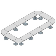 Стол переговоров Skandi 380х740