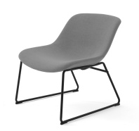 Кресло Capri L салазки ткань серый