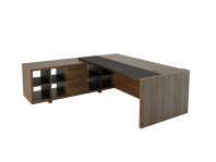 Стол руководителя Freeport F013 с приставкой письменный левый шпон матовый Стол руководителя Freeport F013 с приставкой письменный левый шпон матовый